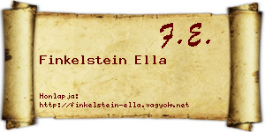 Finkelstein Ella névjegykártya